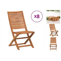 VidaXL Gartenstühle 8 Stk. Klappbar 51x66x95 cm Massivholz Akazie