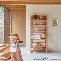 Tikamoon Kinder-Bücherregal Sera aus Teakholz 80x180