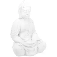 Relaxdays Buddha Figur 70 cm weiß