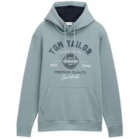 Tom Tailor 1043292 With Print Kapuzenpullover Grey Mint L