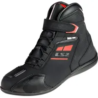 LS2 Garra Schuhe wasserdicht - Schwarz/Rot / 47