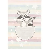 Pergamon Kinder Teppich Maui Kids Waschbär Bunt 140x200cm