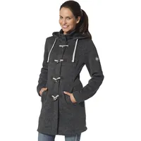 POLARINO Strickfleecejacke, mit Kapuze, für den Übergang, aus Strickfleece,