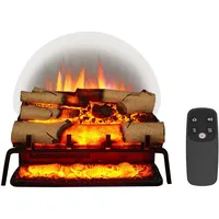 Balderia Xxxl Elektrokamin Schwarz, Metall, Holzwerkstoff, 58x50x24 cm, Fernbedienung,