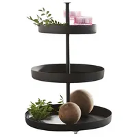 Dekoleidenschaft Etagere Black aus Metall, matt-schwarz, 3-stöckig, Obstetagere mit