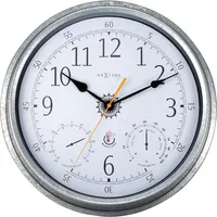 Nextime 4304GA Wanduhr, Metall, Silber, 40.5cm
