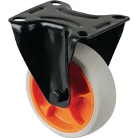 BS Rollen Bockrolle D.100mm Trgf.110kg Gum.Platte L104xB80mm Farbe Rl.hellgrau
