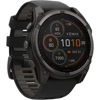 Garmin fenix 8 Solar 51 mm Graphit/Titan Carbongrau Silikon-Armband