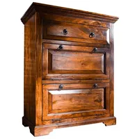 Massivmoebel24 Kommode Akazie 80x45x100 Farbe:Hellbraun lackiert Größe:80x45x100 cm (BxTxH)