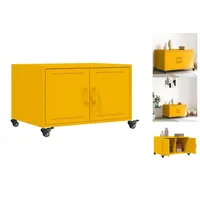 VidaXL Couchtisch Senfgelb 68x50x43,5 cm Kaltgewalzter Stahl