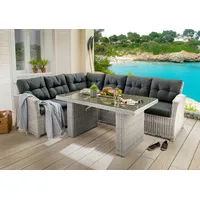 Destiny Loungegruppe Riviera Vintage Weiß Lounge Sitzgruppe Sofaset Polyrattan