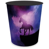 Itenga Papierkorb 33106451, magisches Einhorn, rund, aus Kunststoff, 11