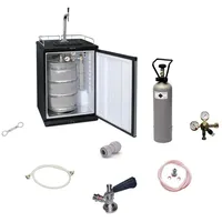 Ich-zapfe Fassbierkühlschrank Komplett-Set 50L Bierzapfanlage mit Schanksäule Kompensatorhahn, 5