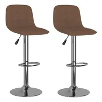 VidaXL Barhocker 2 Stk. Braun Stoff