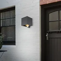 GLOBO Außenleuchte Wandleuchte Wandlampe Gartenleuchte Alu schwarz BigLight