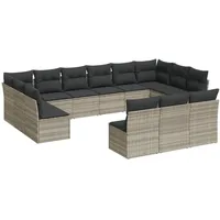 VidaXL Garten-Sofagarnitur 13-tlg. grau
