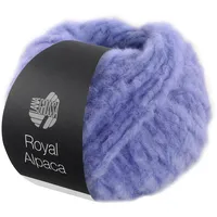 Lana Grossa Royal Alpaca Häkelwolle, 95 m blau