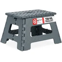 Relaxdays Klapphocker faltbar, Camping Hocker, Kinder Badhocker, bis 150