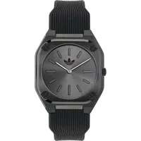 Adidas Uni Uhr CITY TECH THIN Silikon schwarz AOFH24503