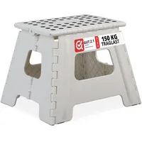 Relaxdays Klapphocker faltbar, Camping Hocker, Kinder Badhocker, bis 150