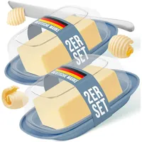 Uandu Butterdose mit Deckel Kunststoff, Butterschale mit Deckel, Butterdose