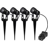 ChiliTec Gartenleuchten Set 4 Strahler für Außen IP65 3000K