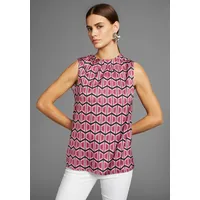 Hechter paris Blusentop mit elegantem Allover-Print rot 44