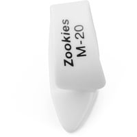 Jim Dunlop Plektrum Daumen, Zookies M20, Weiß, 12 Stück,