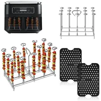 Sun3Drucker Edelstahl Heißluftfritteuse Spießen Grillrost für Ninja Foodi AF300EU
