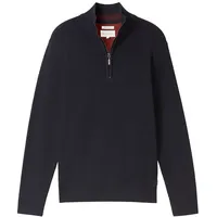 Tom Tailor Herren Strukturierter Strick Troyer, blau, Uni, Gr.