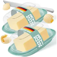 Uandu Butterdose mit Deckel Kunststoff, Butterschale mit Deckel, Butterdose