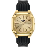 Adidas Unisex Uhr City Tech Thin Silikon schwarz AOFH24502