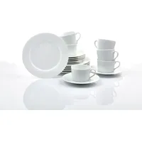 Retsch Arzberg HEIKE WEISS, Kaffeegeschirr 18teilig für 6 Personen,