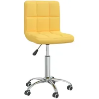 VidaXL Esszimmerstuhl Drehbar Senfgelb Polyester gelb