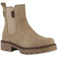 VAN HILL Klassische Stiefeletten in Khaki