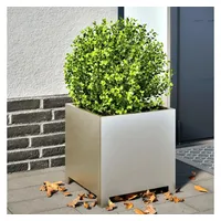 VidaXL Pflanzkübel 2 Stk. 40x40x40 cm Edelstahl