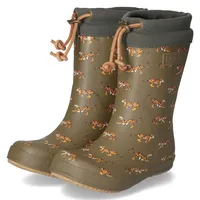 Bisgaard Gummistiefel Thermo Rubber Braun Synthetik, Größe:34, Farbauswahl:beige-Kombi