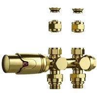 Belrad Thermostatische Heizkörperventile für Wand- und Bodenmontage in gebürstetem