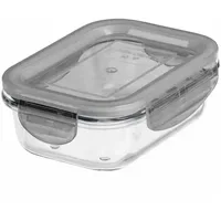 GASTROMAX Glas-Frischhaltedose rechteckig grau 0,25 l