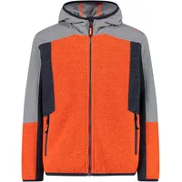 CMP KID Jacket FIX Hood arancio-b. blue (26CS) 152