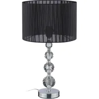 Relaxdays Tischlampe Kristall Schwarz