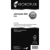 Chronoplan 50506 Kalendereinlage 2026 (Jahresplan Midi (96x172mm) Ersatzkalendarium für