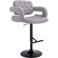 CLP Barhocker Dublin Stoff grau/schwarz