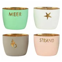 Giftcompany Windlicht Madras Set XS mit maritimen Motiven, Sandstone,