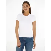 Tommy Jeans Slim Essential Ext Kurzarm-t-shirt - White -