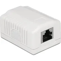 DeLock Netzwerkdose Aufputz CAT 6a Weiß