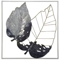 Beliani Wandobjekt Blatt RHENIUM Metall 50 cm Bunt