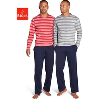 AUTHENTIC LE JOGGER Pyjama in rot-navy/ grau-navy | Gr.: