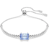 Swarovski Matrix Tennis Armband, Verschiedene Schliffe, Blau,