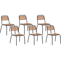 Beliani Gartenstuhl 6er Set 49 x 84 x 40